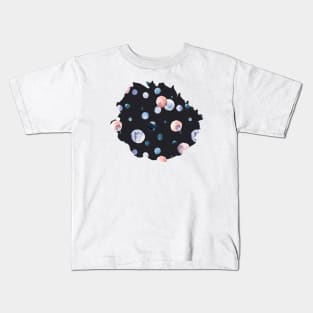 Speckled watercolor dots Navy Kids T-Shirt